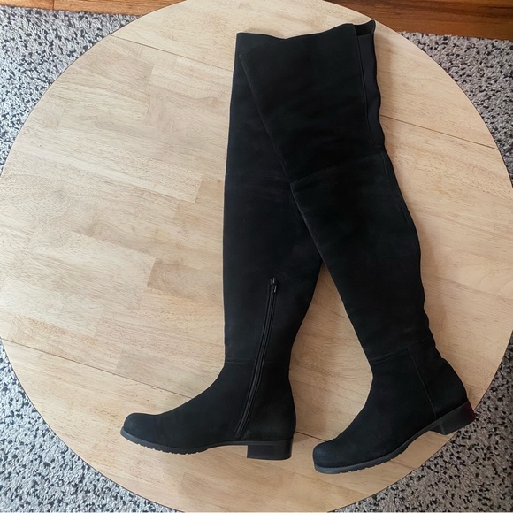 Stuart Weitzman thigh high HILO black suede boots, size 8.5 - Picture 2 of 12